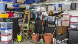 Cluttered garage