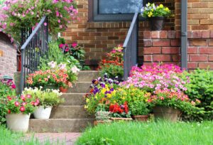 Flowers on a porch