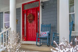 Front porch in winter