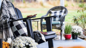 Decorated porch